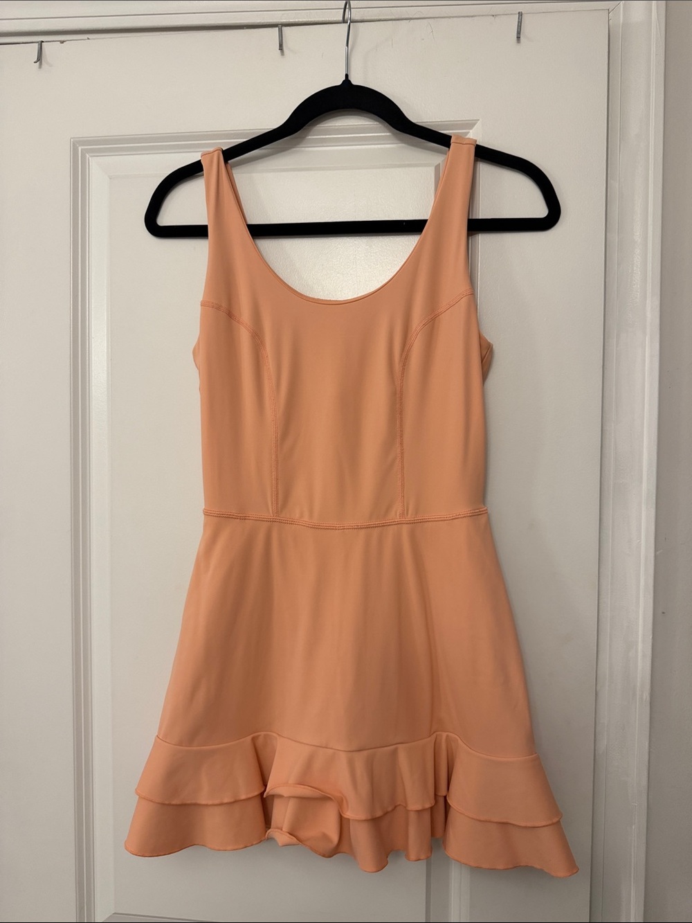 JoyLab Peach Ruffle-Hem Sleeveless Romper - Picture 2 of 3